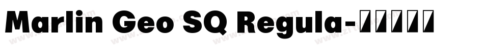 Marlin Geo SQ Regula字体转换